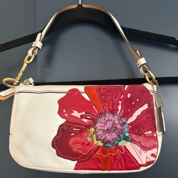 COACH 2005 POPPY BAG LEATHER 9291 DEMI WITH HANGTAG GOLD TONE HARDWARE - Picture 3 of 12